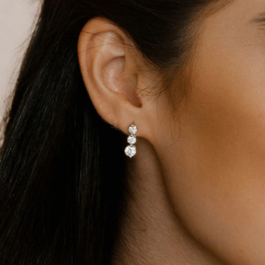 HN Classic 3 Stone Earrings